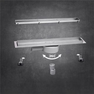 Душевой лоток РМС ТЛ-02-80х7 80см нержавеющая сталь